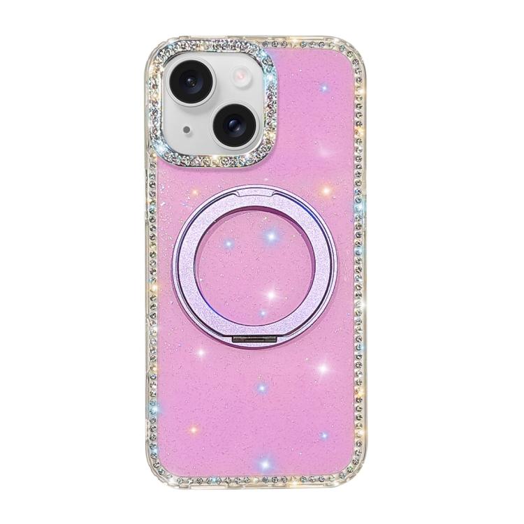 Custodia per telefono Diamond IMD con supporto magnetico in metallo e rotazione a 360°., For iPhone 15, For iPhone 14