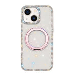 Custodia per telefono Diamond IMD con supporto magnetico in metallo e rotazione a 360°., For iPhone 15, For iPhone 14