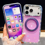 Custodia per telefono Diamond IMD con supporto magnetico in metallo e rotazione a 360°., For iPhone 14 Pro, For iPhone 14 Pro Max