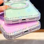 Custodia per telefono Diamond IMD con supporto magnetico in metallo e rotazione a 360°., For iPhone 15, For iPhone 14