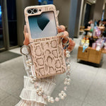 Custodia per telefono antiurto con cinturino e fibbia laterale a squame, con texture a squame., For Samsung Galaxy Z Flip7 FE / 6, For Samsung Galaxy Z Flip7 5G, For Samsung Galaxy Z Flip5