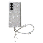 Custodia per telefono antiurto con glitter e motivo floreale fresco, con cinturino e chiusura magnetica., For Samsung Galaxy Z Flip7 FE / 6, For Samsung Galaxy Z Fold7 5G, For Samsung Galaxy Z Flip7 5G, For Samsung Galaxy Z Fold6                       ...