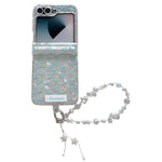 Custodia per telefono antiurto con glitter e motivo floreale fresco, con cinturino e chiusura magnetica., For Samsung Galaxy Z Flip7 FE / 6, For Samsung Galaxy Z Fold7 5G, For Samsung Galaxy Z Flip7 5G, For Samsung Galaxy Z Fold6                       ...