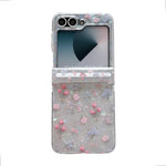 Custodia per telefono antiurto con glitter e motivo floreale fresco, con cinturino e chiusura magnetica., For Samsung Galaxy Z Flip7 FE / 6, For Samsung Galaxy Z Fold7 5G, For Samsung Galaxy Z Flip7 5G, For Samsung Galaxy Z Fold6                       ...