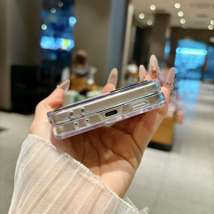 Custodia per telefono antiurto con glitter e motivo floreale fresco, con cinturino e chiusura magnetica., For Samsung Galaxy Z Flip7 FE / 6, For Samsung Galaxy Z Fold7 5G, For Samsung Galaxy Z Flip7 5G, For Samsung Galaxy Z Fold6                       ...