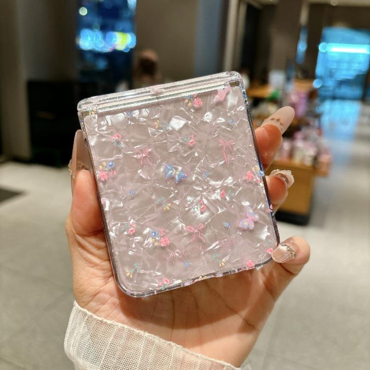 Custodia per telefono antiurto con glitter e motivo floreale fresco, con cinturino e chiusura magnetica., For Samsung Galaxy Z Flip7 FE / 6, For Samsung Galaxy Z Fold7 5G, For Samsung Galaxy Z Flip7 5G, For Samsung Galaxy Z Fold6                       ...