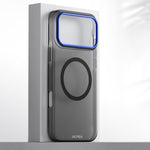 Custodia magnetica per telefono in PC della serie Blues con effetto pelle., For iPhone 17 Pro Max, For iPhone 17 Pro, For iPhone 17, For iPhone 16 Pro Max, For iPhone 16 Pro, For iPhone 16