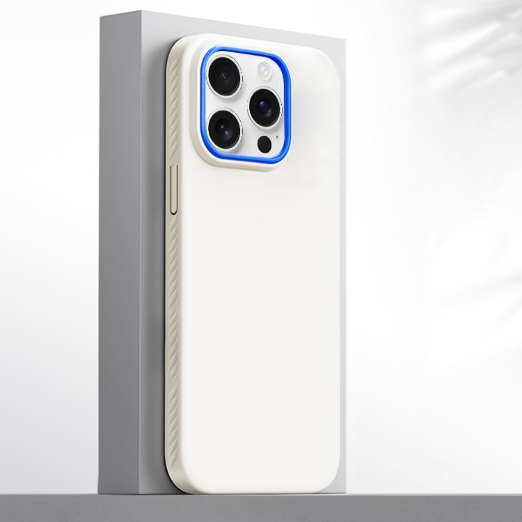 Custodia magnetica per telefono in PC della serie Blues con effetto pelle., For iPhone 15 Pro Max, For iPhone 15 Pro, For iPhone 15