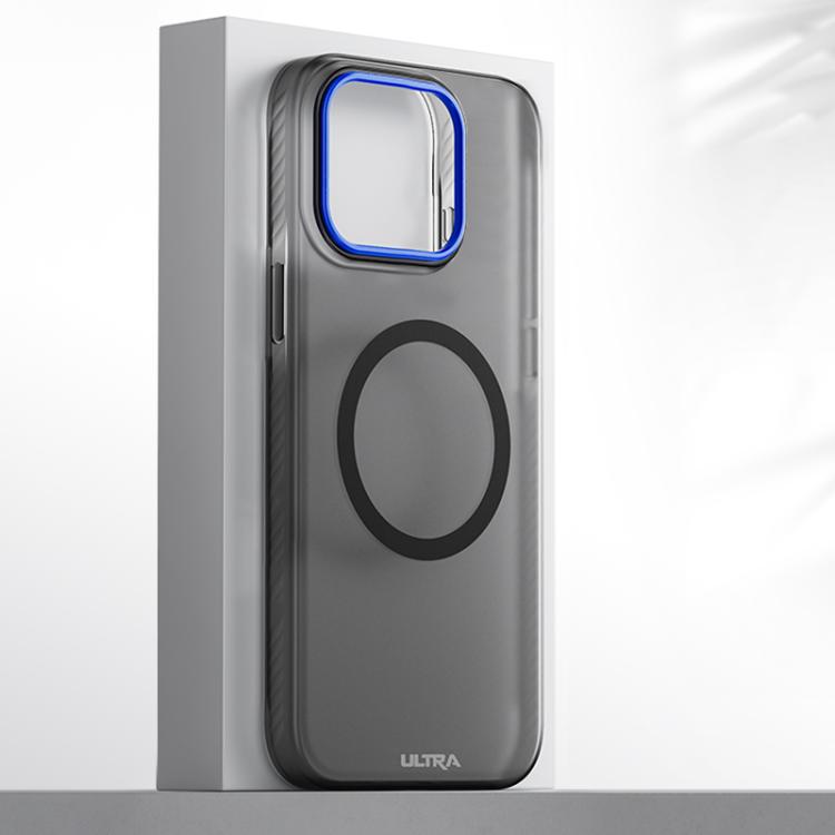 Custodia magnetica per telefono in PC della serie Blues con effetto pelle., For iPhone 15 Pro Max, For iPhone 15 Pro, For iPhone 15