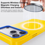 Custodia magnetica per telefono in PC della serie Blues con effetto pelle., For iPhone 15 Pro Max, For iPhone 15 Pro, For iPhone 15