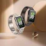 Cinturino per orologio Tri-Beads in acciaio inossidabile con custodia in TPU e set per la rimozione delle maglie del cinturino, For Samsung Galaxy Fit3