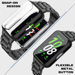 Cinturino per orologio Tri-Beads in acciaio inossidabile con custodia in TPU e set per la rimozione delle maglie del cinturino, For Samsung Galaxy Fit3