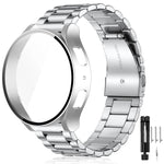 Cinturino per orologio Tri-Beads in acciaio inossidabile con pellicola integrata, custodia in PC e set per la rimozione delle maglie del cinturino, For Samsung Galaxy Watch7 44mm, For Samsung Galaxy Watch7 40mm, For Samsung Galaxy Watch6 44mm          ...