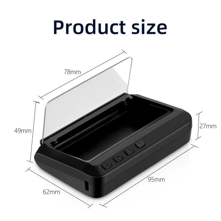 C100 Car HUD Head-up Display OBD2 Eliminazione codice di errore Allarme di velocità eccessiva/guasto, C100