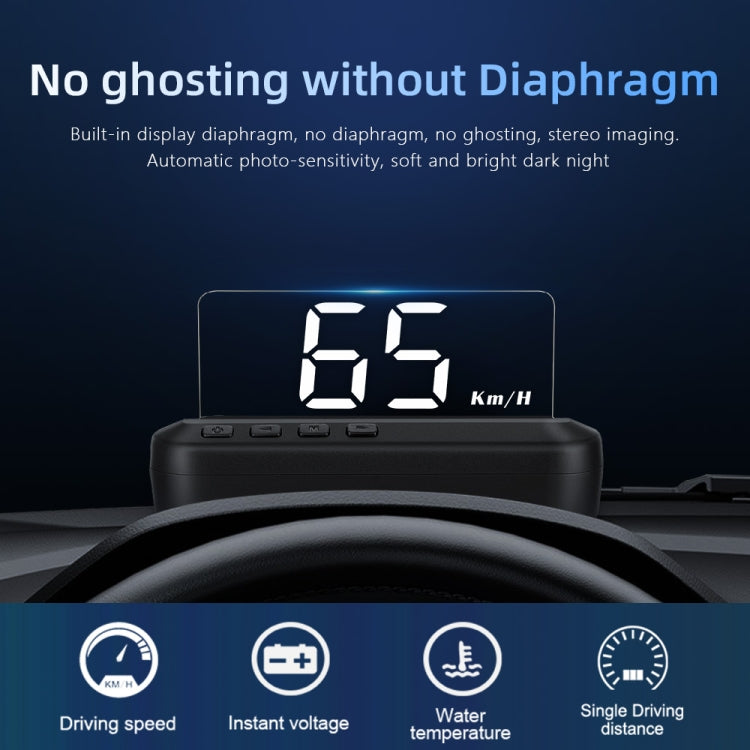 C100 Car HUD Head-up Display OBD2 Eliminazione codice di errore Allarme di velocità eccessiva/guasto, C100