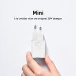 Caricabatterie rapido Baseus Super Si Type-C da 25 W con cavo da Type-C a Type-C da 1 m e spina europea.