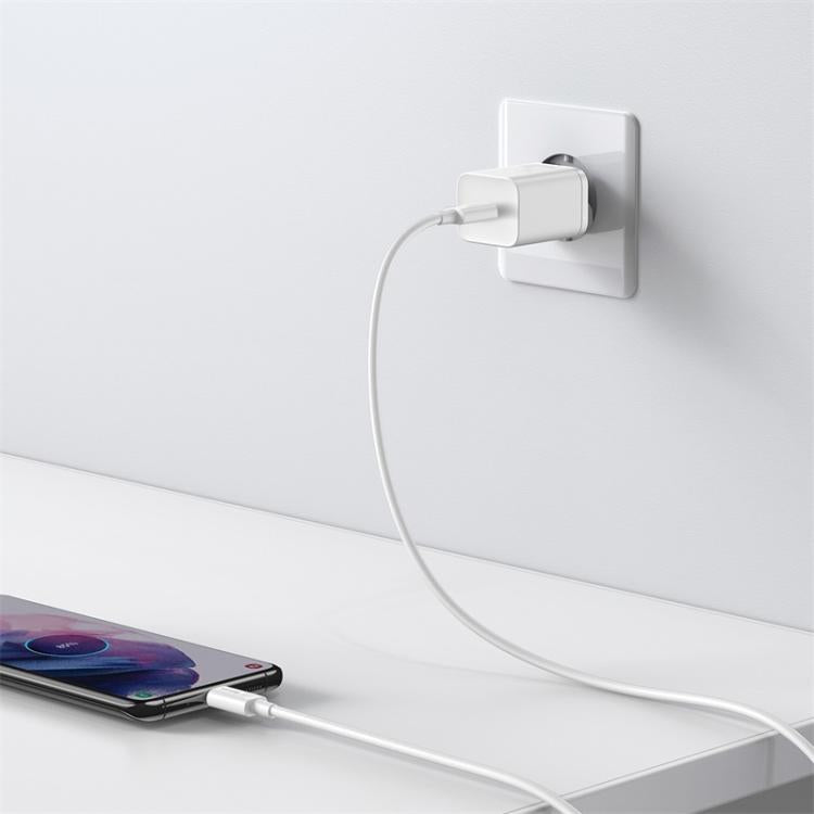 Caricabatterie rapido Baseus Super Si Type-C da 25 W con cavo da Type-C a Type-C da 1 m e spina europea.