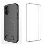 WANLONFENG Custodia per telefono magnetica con supporto integrato e texture in fibra di carbonio, con 2 pellicole protettive per lo schermo incluse., For Samsung Galaxy A56 5G, For Samsung Galaxy A26 5G, For Samsung Galaxy A36 5G                       ...