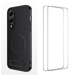 WANLONFENG Custodia per telefono magnetica con supporto integrato e texture in fibra di carbonio, con 2 pellicole protettive per lo schermo incluse., For Samsung Galaxy S26+ 5G, For Samsung Galaxy S26 Ultra 5G, For Samsung Galaxy S26 5G                ...