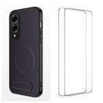 WANLONFENG Custodia per telefono magnetica con supporto integrato e texture in fibra di carbonio, con 2 pellicole protettive per lo schermo incluse., For Samsung Galaxy S26+ 5G, For Samsung Galaxy S26 Ultra 5G, For Samsung Galaxy S26 5G                ...