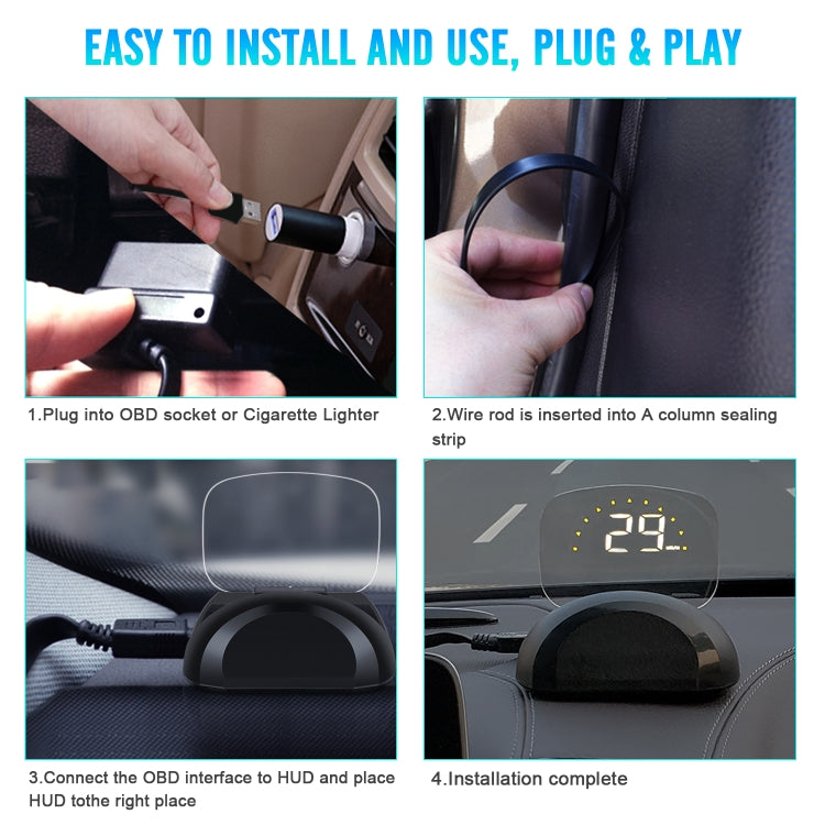C700S OBD2 + Modalità GPS Allarme guasto display HUD per auto, C700S