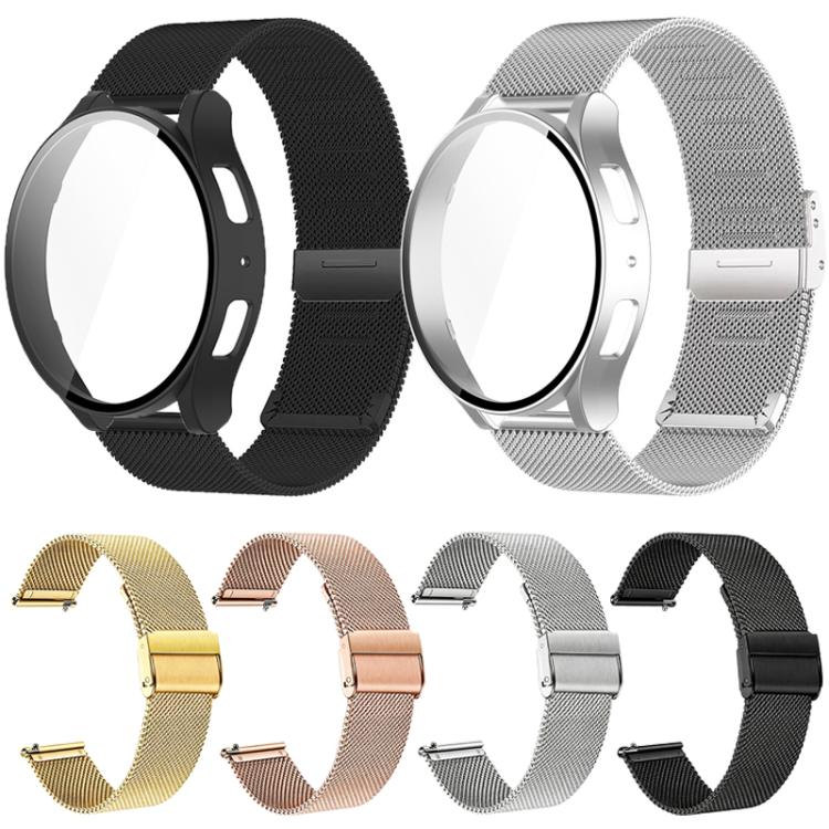 Cinturino per orologio in acciaio inossidabile con fibbia milanese e custodia in policarbonato integrata., For Samsung Galaxy Watch7 44mm, For Samsung Galaxy Watch7 40mm, For Samsung Galaxy Watch6 44mm, For Samsung Galaxy Watch6 40mm                   ...