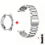 Cinturino per orologio Tri-Beads in acciaio inossidabile con custodia semi-chiusa in TPU e set per la rimozione delle maglie del cinturino, For Samsung Galaxy Watch4  Classic 46mm, For Samsung Galaxy Watch4 Classic 42mm
