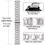 Cinturino per orologio Tri-Beads in acciaio inossidabile con custodia semi-chiusa in TPU e set per la rimozione delle maglie del cinturino, For Samsung Galaxy Watch4  Classic 46mm, For Samsung Galaxy Watch4 Classic 42mm