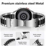 Cinturino per orologio Tri-Beads in acciaio inossidabile con custodia semi-chiusa in TPU e set per la rimozione delle maglie del cinturino, For Samsung Galaxy Watch4  Classic 46mm, For Samsung Galaxy Watch4 Classic 42mm