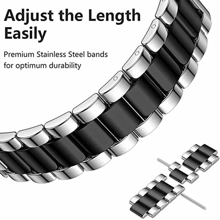 Cinturino per orologio Tri-Beads in acciaio inossidabile con custodia semi-chiusa in TPU e set per la rimozione delle maglie del cinturino, For Samsung Galaxy Watch4  Classic 46mm, For Samsung Galaxy Watch4 Classic 42mm