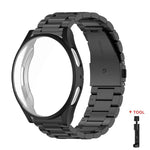 Cinturino per orologio Tri-Beads in acciaio inossidabile con custodia in TPU a copertura totale e set per la rimozione delle maglie del cinturino, For Samsung Galaxy Watch6 40mm, For Samsung Galaxy Watch5 44mm, For Samsung Galaxy Watch5 40mm