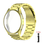 Cinturino per orologio Tri-Beads in acciaio inossidabile con custodia in TPU a copertura totale e set per la rimozione delle maglie del cinturino, For Samsung Galaxy Watch4 44mm, For Samsung Galaxy Watch4 40mm