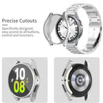 Cinturino per orologio Tri-Beads in acciaio inossidabile con custodia in TPU a copertura totale e set per la rimozione delle maglie del cinturino, For Samsung Galaxy Watch7 44mm, For Samsung Galaxy Watch7 40mm, For Samsung Galaxy Watch6 44mm