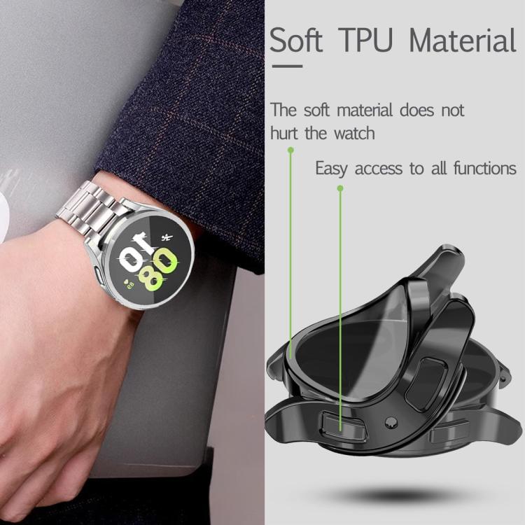 Cinturino per orologio Tri-Beads in acciaio inossidabile con custodia in TPU a copertura totale e set per la rimozione delle maglie del cinturino, For Samsung Galaxy Watch7 44mm, For Samsung Galaxy Watch7 40mm, For Samsung Galaxy Watch6 44mm