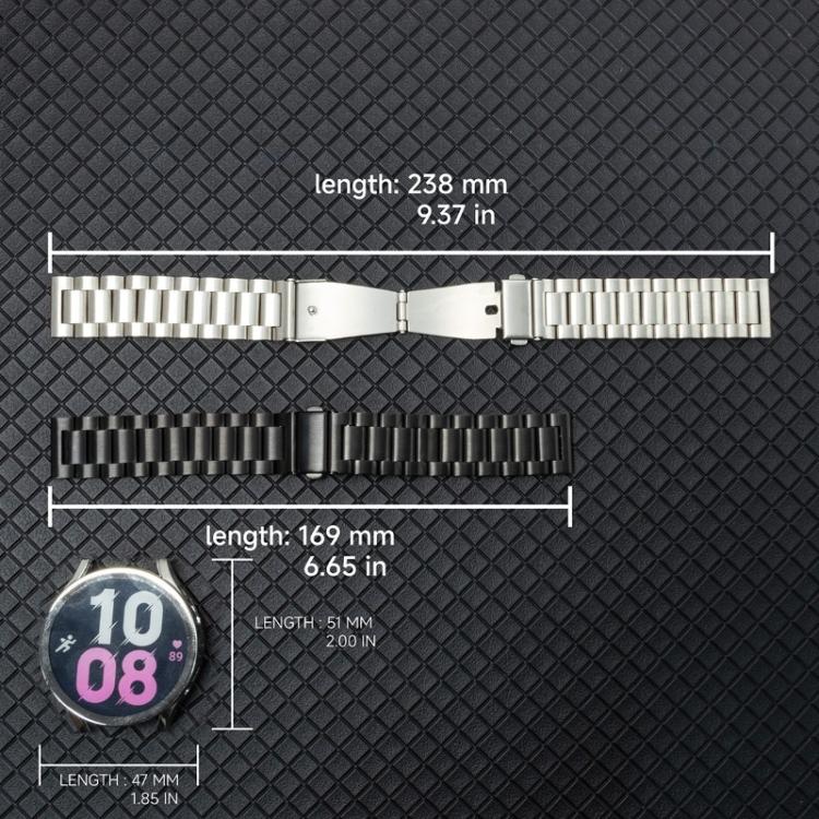Cinturino per orologio Tri-Beads in acciaio inossidabile con custodia in TPU a copertura totale e set per la rimozione delle maglie del cinturino, For Samsung Galaxy Watch7 44mm, For Samsung Galaxy Watch7 40mm, For Samsung Galaxy Watch6 44mm