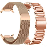 Set di cinturini per orologio in acciaio inossidabile a maglia milanese e tre perline, For Samsung Galaxy Watch Ultra / Ultra 2025