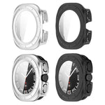 Cinturino per orologio in acciaio inossidabile con tre perline e custodia in policarbonato integrata., For Samsung Galaxy Watch Ultra / Ultra 2025