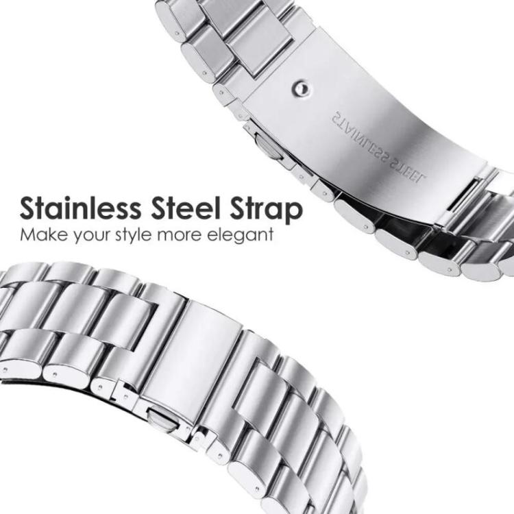 Cinturino per orologio in acciaio inossidabile con tre perline e custodia in policarbonato integrata., For Samsung Galaxy Watch Ultra / Ultra 2025