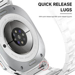Cinturino per orologio in acciaio inossidabile con tre perline, custodia semi-chiusa in TPU e set per la rimozione delle maglie del cinturino., For Samsung Galaxy Watch Ultra / Ultra 2025
