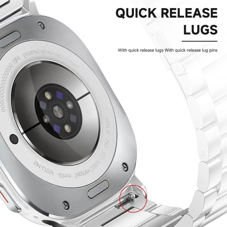 Cinturino per orologio in acciaio inossidabile con tre perline, custodia semi-chiusa in TPU e set per la rimozione delle maglie del cinturino., For Samsung Galaxy Watch Ultra / Ultra 2025