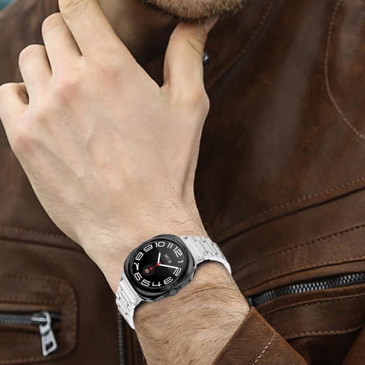 Cinturino per orologio in acciaio inossidabile con tre perline, custodia semi-chiusa in TPU e set per la rimozione delle maglie del cinturino., For Samsung Galaxy Watch Ultra / Ultra 2025