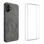 WANLONFENG Custodia magnetica per telefono con texture Nappa e 2 pellicole protettive per lo schermo incluse., For Samsung Galaxy A57 5G, For Samsung Galaxy A37 5G, For Galaxy A27 5G, For Samsung Galaxy A07 4G, For Samsung Galaxy A17 5G                ...