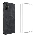 WANLONFENG Custodia magnetica per telefono con texture Nappa e 2 pellicole protettive per lo schermo incluse., For Samsung Galaxy A57 5G, For Samsung Galaxy A37 5G, For Galaxy A27 5G, For Samsung Galaxy A07 4G, For Samsung Galaxy A17 5G                ...