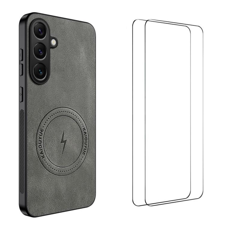 WANLONFENG Custodia magnetica per telefono con texture Nappa e 2 pellicole protettive per lo schermo incluse., For Galaxy S26 FE 5G, For Samsung Galaxy S26+ 5G, For Samsung Galaxy S26 Ultra 5G, For Samsung Galaxy S26 5G, For Samsung Galaxy S25 FE 5G   ...