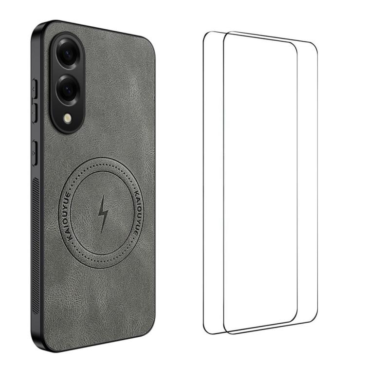 WANLONFENG Custodia magnetica per telefono con texture Nappa e 2 pellicole protettive per lo schermo incluse., For Galaxy S26 FE 5G, For Samsung Galaxy S26+ 5G, For Samsung Galaxy S26 Ultra 5G, For Samsung Galaxy S26 5G, For Samsung Galaxy S25 FE 5G   ...