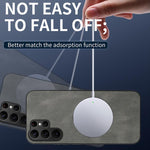WANLONFENG Custodia magnetica per telefono con texture Nappa e 2 pellicole protettive per lo schermo incluse., For Samsung Galaxy S23 Ultra 5G