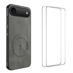 WANLONFENG Custodia magnetica per telefono con texture Nappa e 2 pellicole protettive per lo schermo incluse., For iPhone 17 Pro Max, For iPhone 17 Pro, For iPhone 17, For iPhone Air, iPhone 16 Pro Max, For iPhone 16 Pro