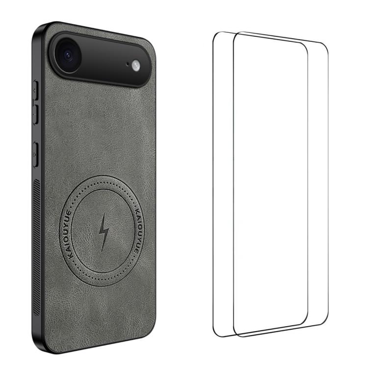 WANLONFENG Custodia magnetica per telefono con texture Nappa e 2 pellicole protettive per lo schermo incluse., For iPhone 17 Pro Max, For iPhone 17 Pro, For iPhone 17, For iPhone Air, iPhone 16 Pro Max, For iPhone 16 Pro