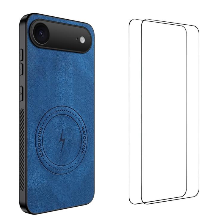 WANLONFENG Custodia magnetica per telefono con texture Nappa e 2 pellicole protettive per lo schermo incluse., For iPhone 17 Pro Max, For iPhone 17 Pro, For iPhone 17, For iPhone Air, iPhone 16 Pro Max, For iPhone 16 Pro