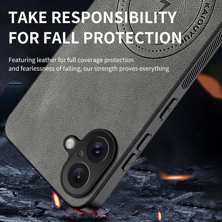 WANLONFENG Custodia magnetica per telefono con texture Nappa e 2 pellicole protettive per lo schermo incluse., For iPhone 16, For iPhone 15 Pro Max, For iPhone 15 Pro, For iPhone 15, For iPhone 14, For iPhone 14 Pro